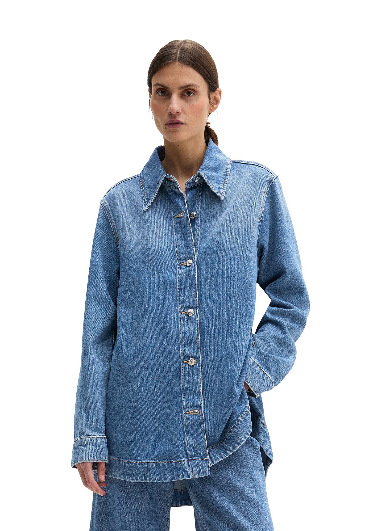 Marc O'Polo Jeansbluse aus TENCEL™ Lyocell-Mix günstig online kaufen