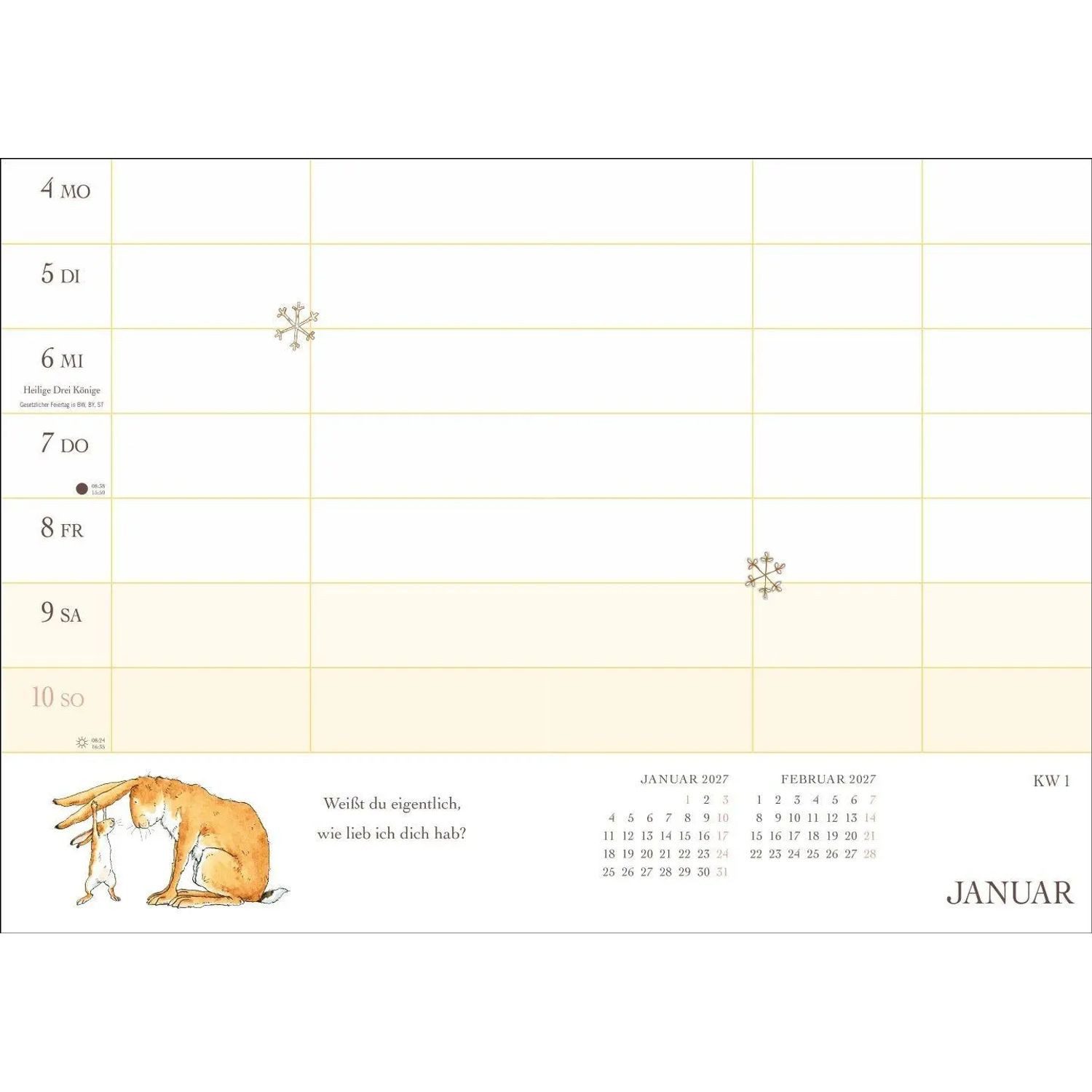 HEYE Familienkalender Weißt du eigentlich, wie lieb ich dich hab? Familienplaner-Buch A5...