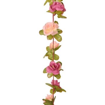 vidaXL Girlanden Künstliche Blumengirlanden 6 Stk Rosenrot 250 cm