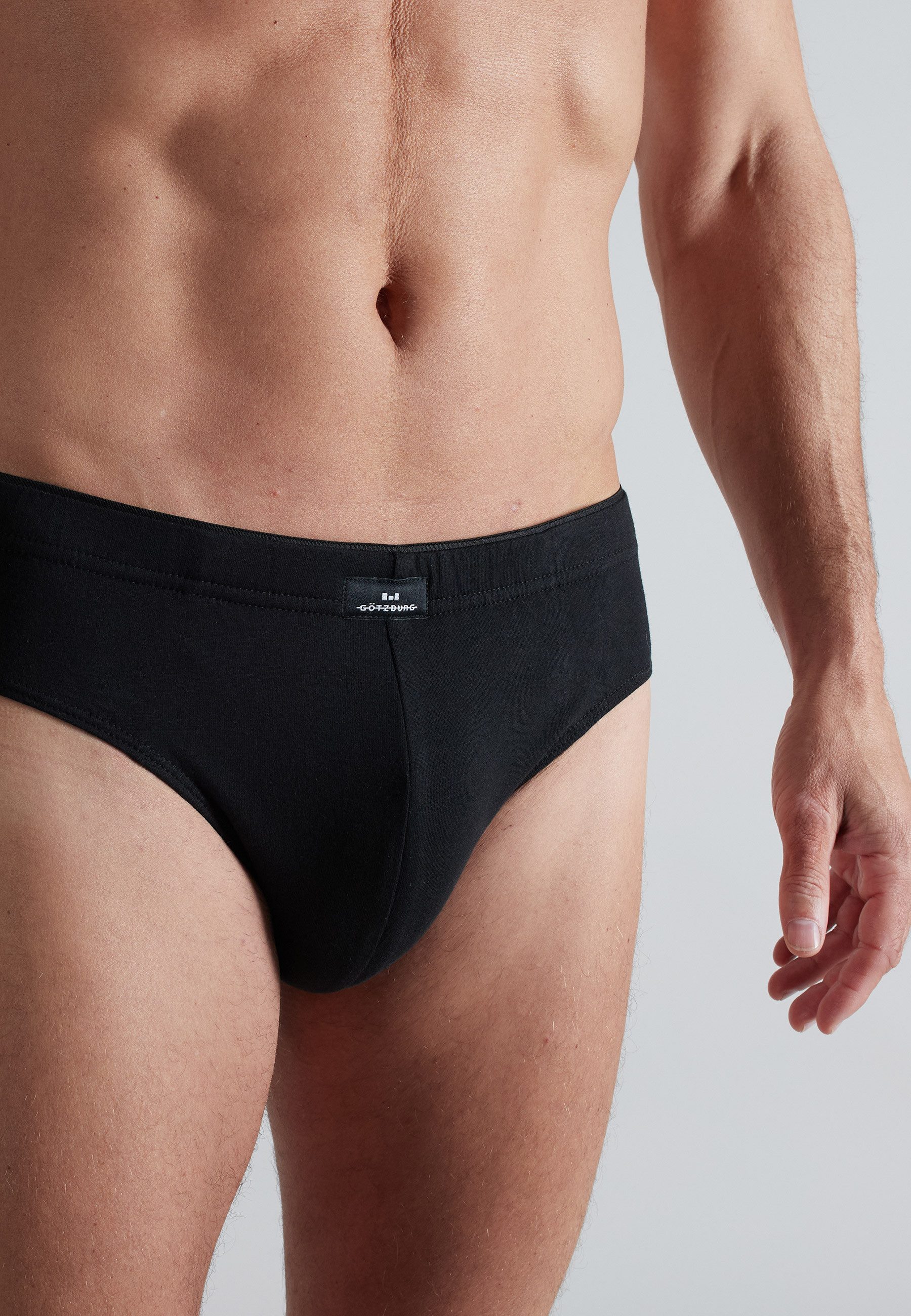 GÖTZBURG Slip X-Lastic (2er Pack) kurz, eng, basic, mit Logo, elastischer Bund, Baumwollmix – Bild 2 von 4