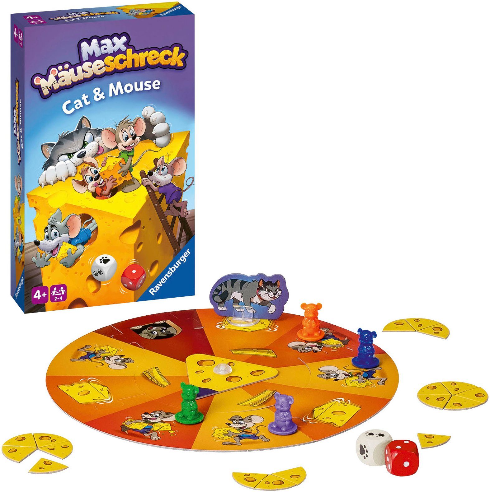 Ravensburger Spiel Max Mäuseschreck, Made in Europe