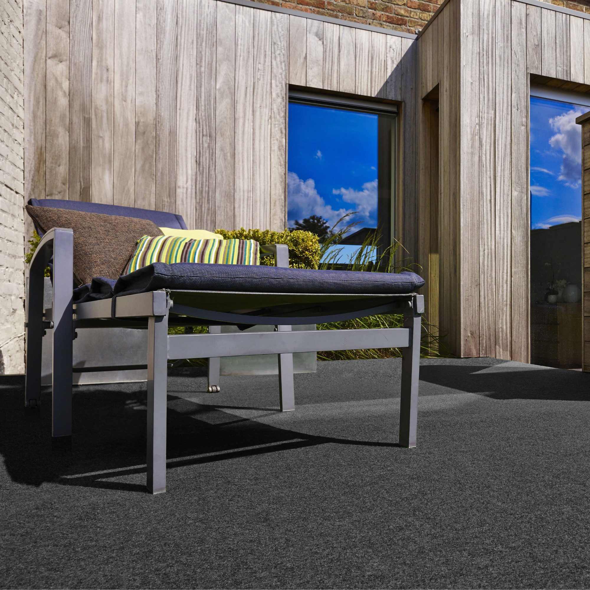 Andiamo Для искусственного газона Field, Made in Belgium, rechteckig, Höhe: 4 mm, Rasenteppich aus Nadelfilz, mit Noppen, für Balkon & Terrasse