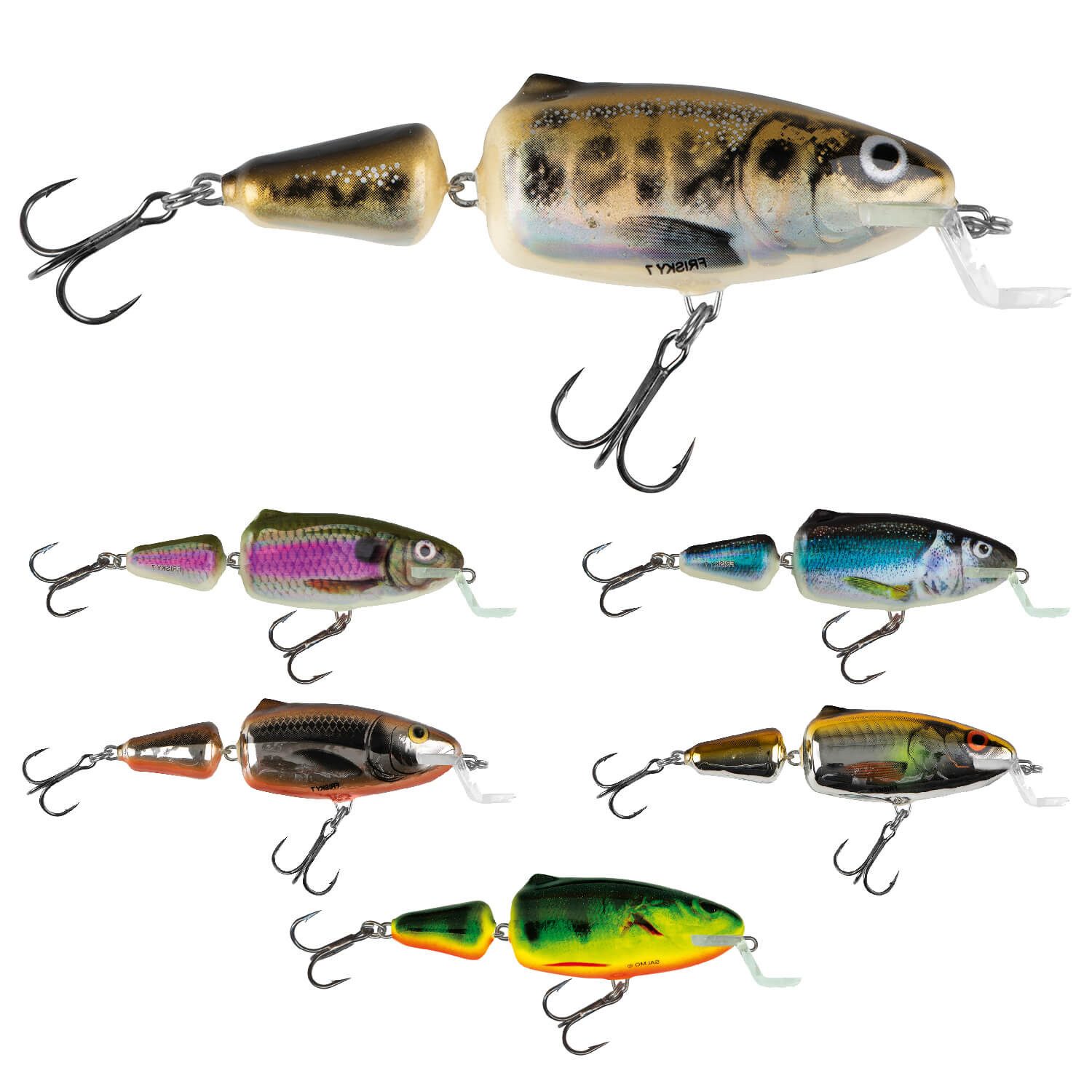 Salmo Kunstköder Salmo Frisky Wobbler 7cm Flachläufer, (1-St)