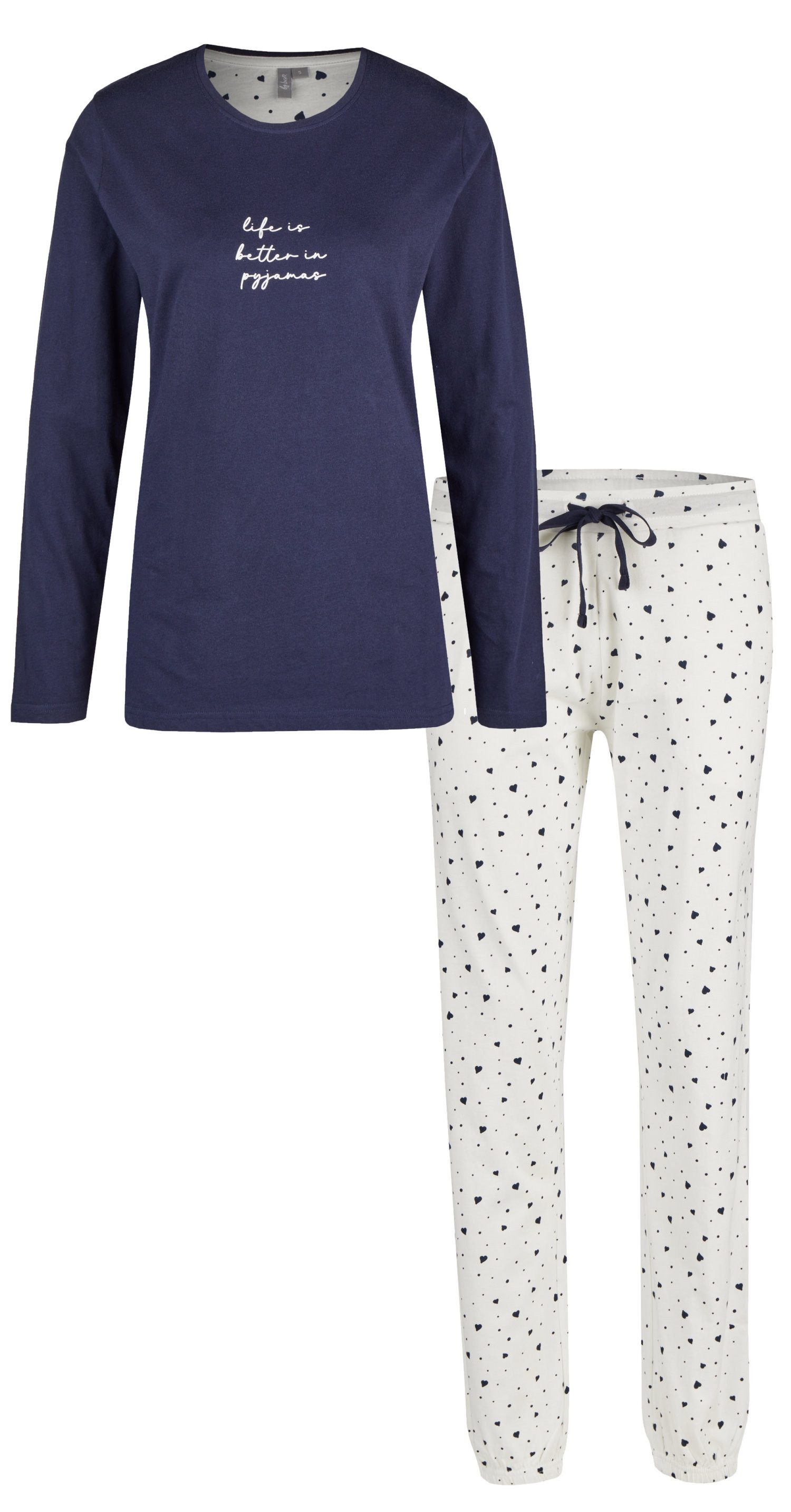 By Louise Schlafanzug Damen Pyjama lang günstig online kaufen