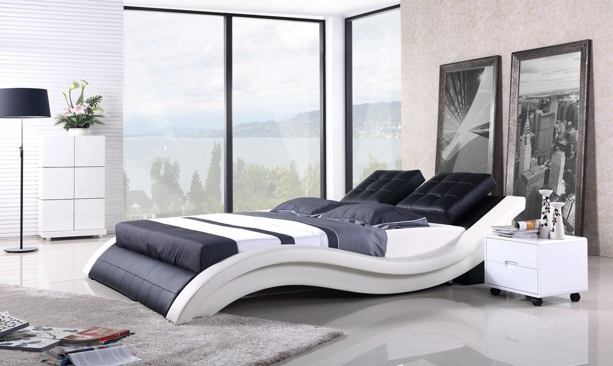 Xlmoebel Polsterbett Luxuriöses Doppelbett aus Leder für modernes Schlafzimmer (1-tlg., Polsterbett Doppelbett), Made in Europa