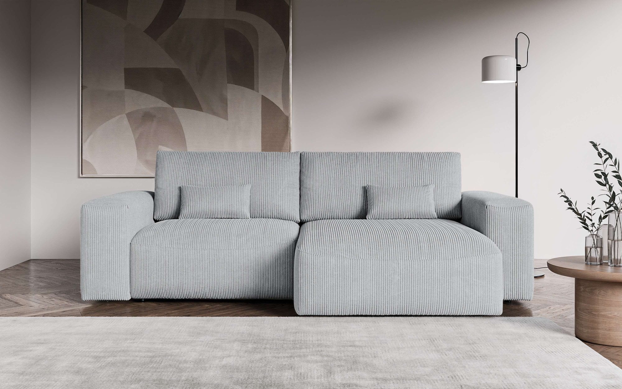 OTTO home Ecksofa MATTS Schlafsofa mit Bettkasten, Maße B/T/H: 265/159/89 cm, L-Form mit Recamiere rechts oder links, hoher Sitzkomfort