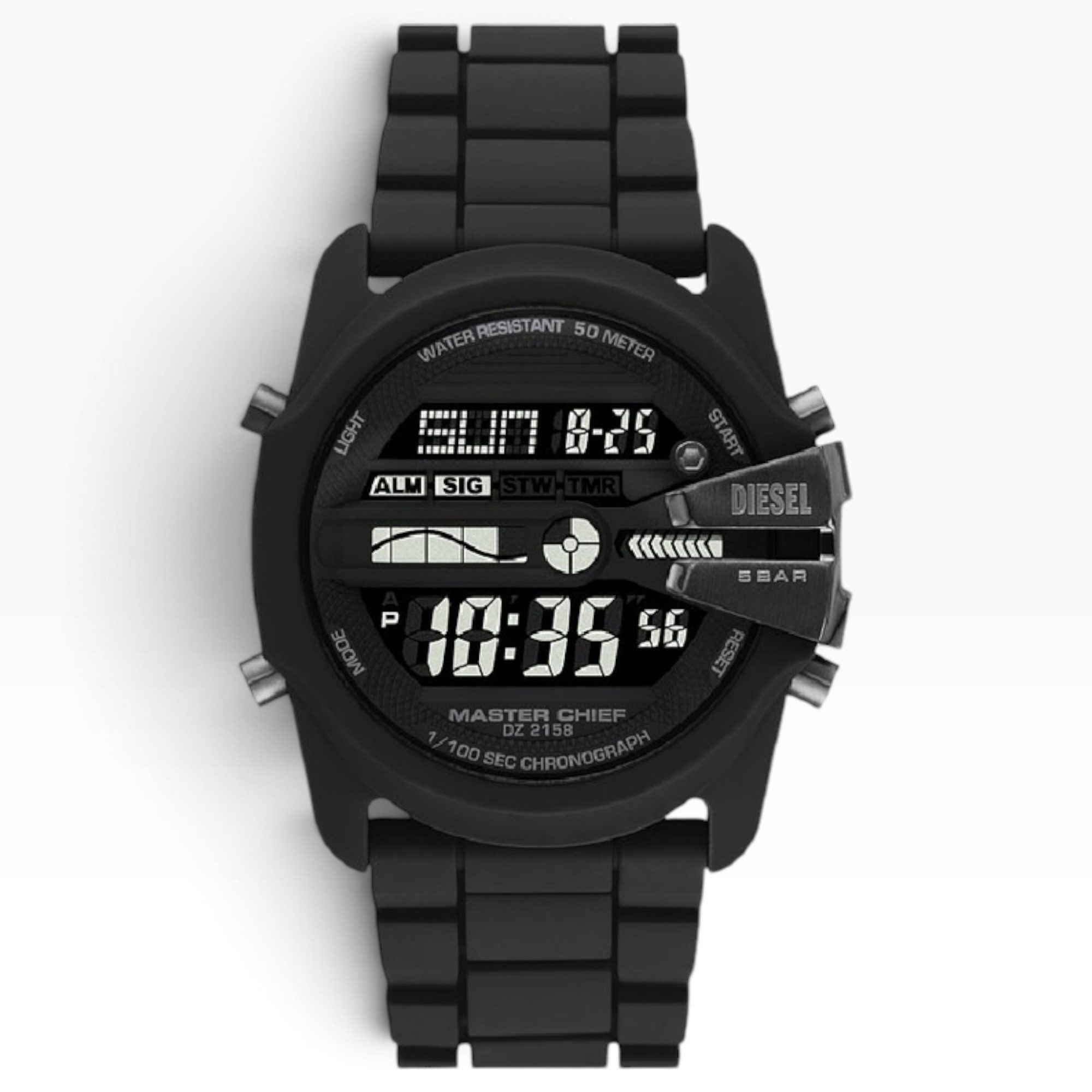 Diesel Digitaluhr Diesel Digitaluhr Master Chief DZ2158 Silikon Schwarz DZ2158