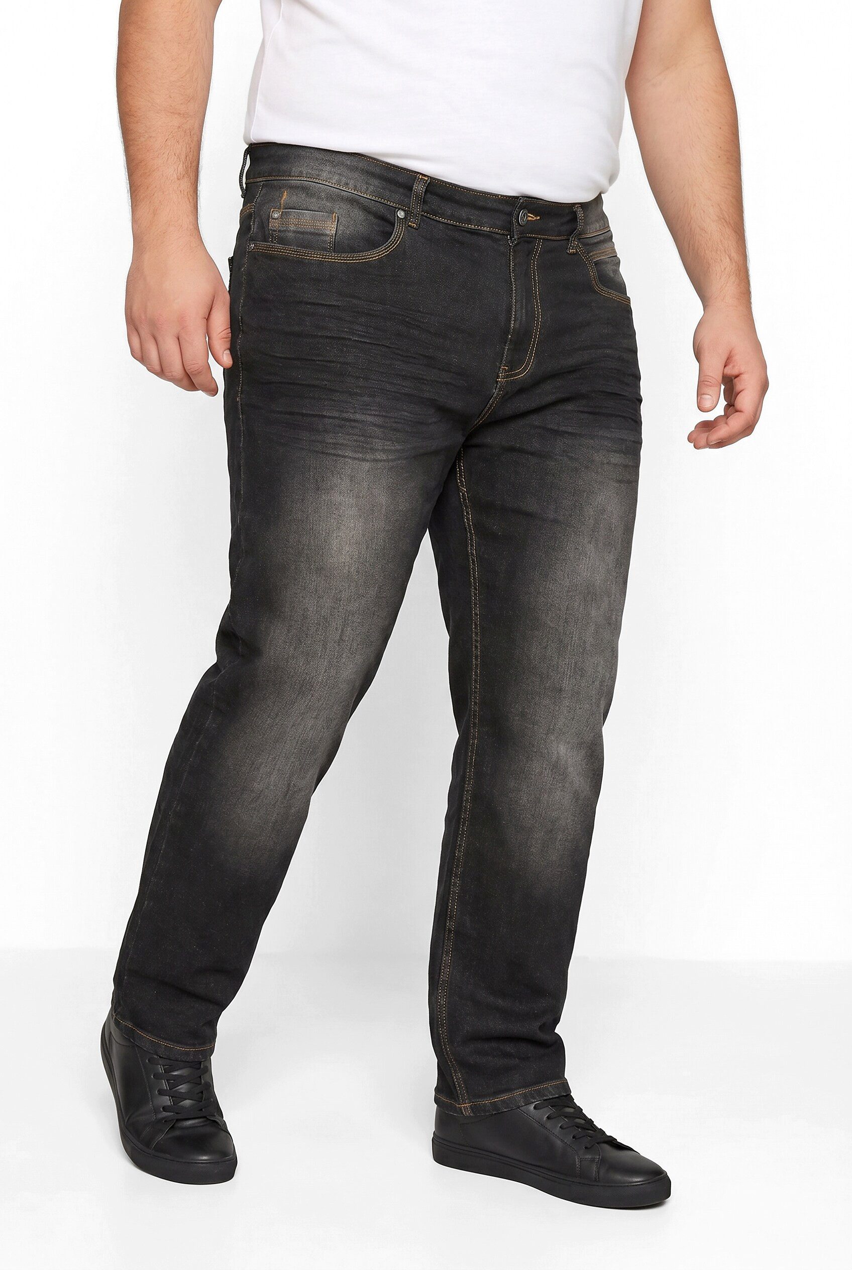 men plus 5-Pocket-Jeans Jeans Denim Tapered Loose Fit 5-Pocket