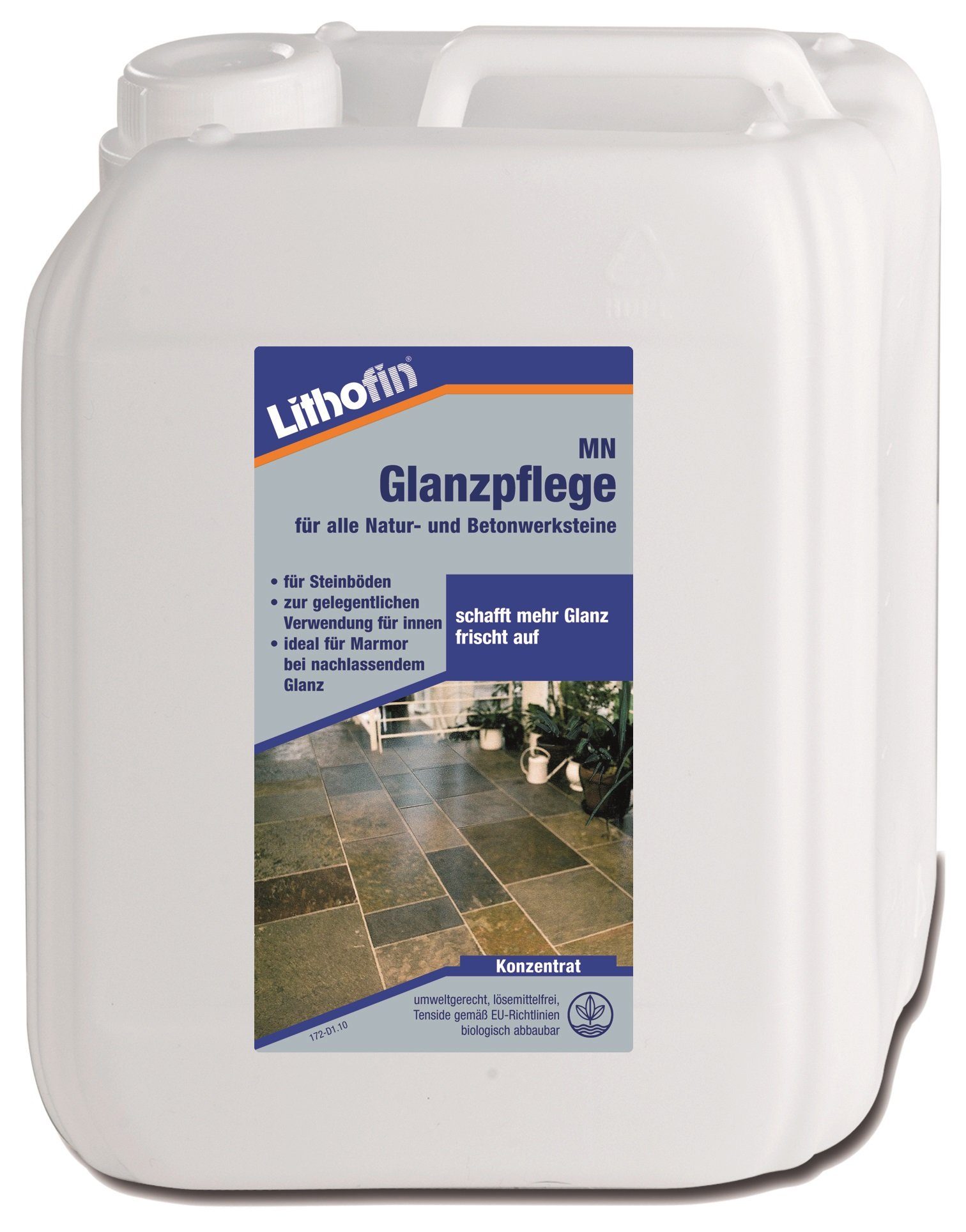 LITHOFIN MN Glanzpflege für Marmorböden und Betonstein 5 Ltr Naturstein-Reiniger
