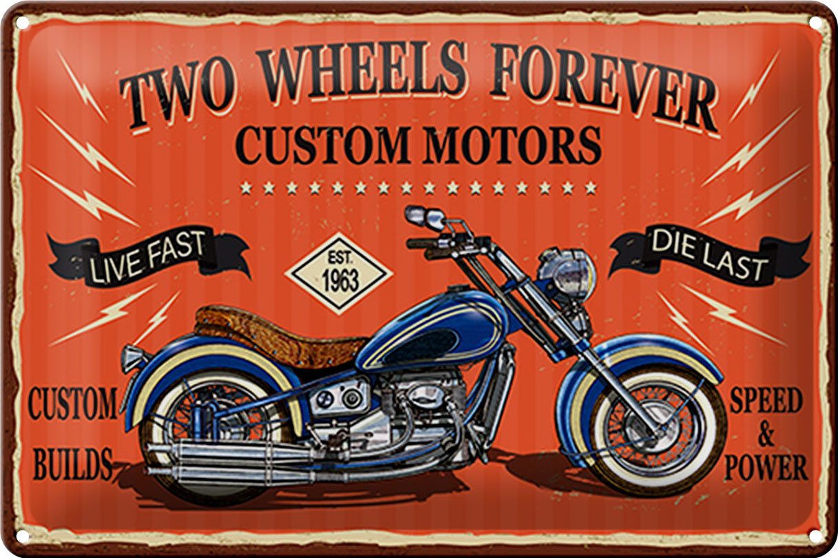 Hebold Metallschild Schild Blech Retro -Made in Germany- 30x20cm Retro Motorrad custom mot