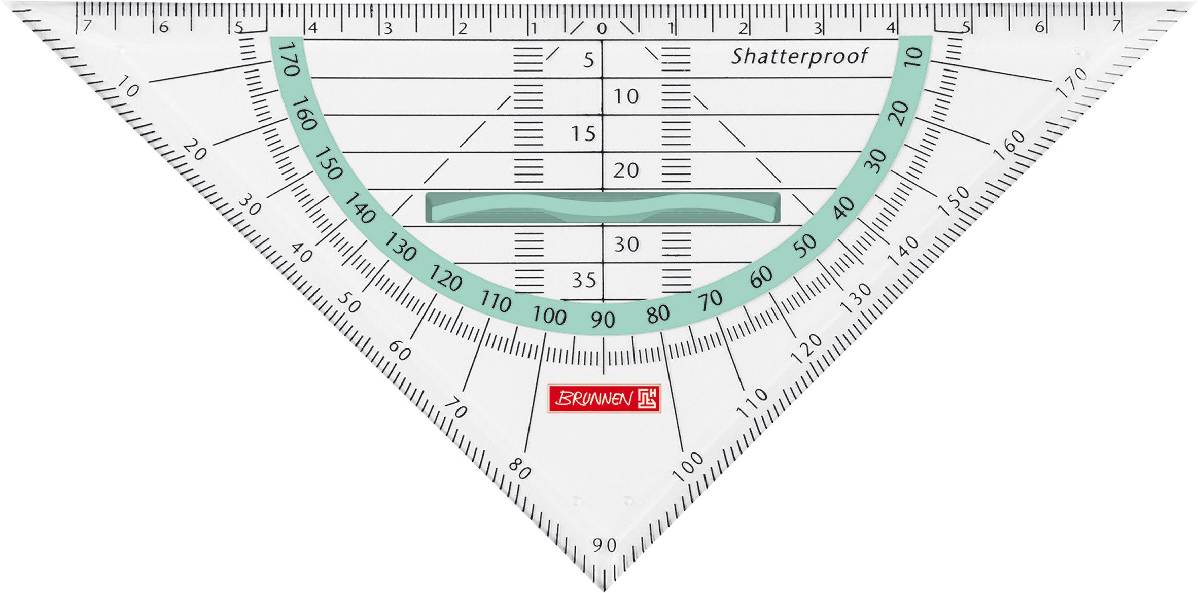 BRUNNEN Zeichenlineal Geo 16cm Griff mint