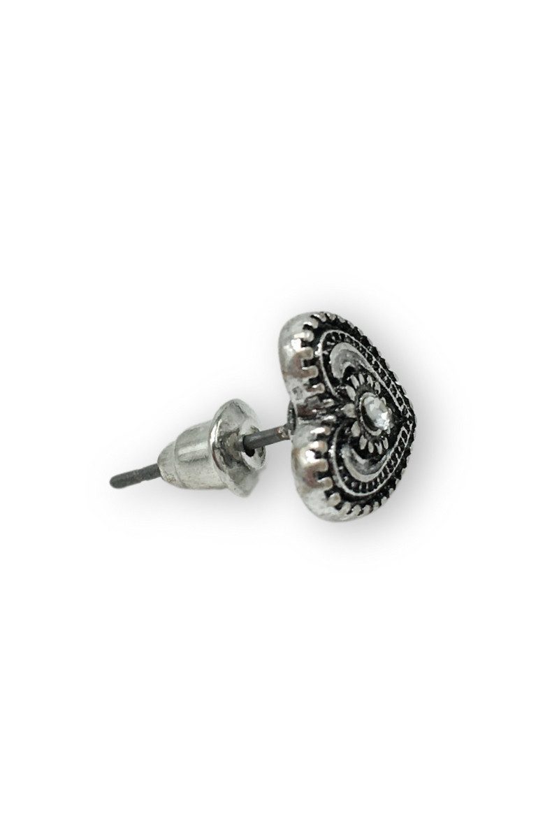 Alpenflüstern Schmuckset Ohrstecker - STRASSHERZ - silber antik – Bild 3 von 4