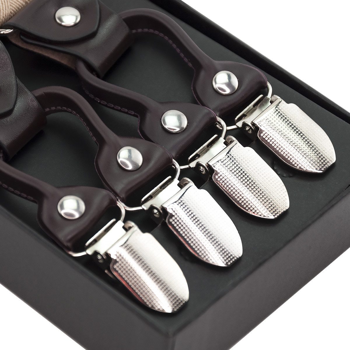 MidGard Hosenträger Y-Form mit 6 extra starken Clips 3,5 cm Breit, Einstellbar und Elastisch