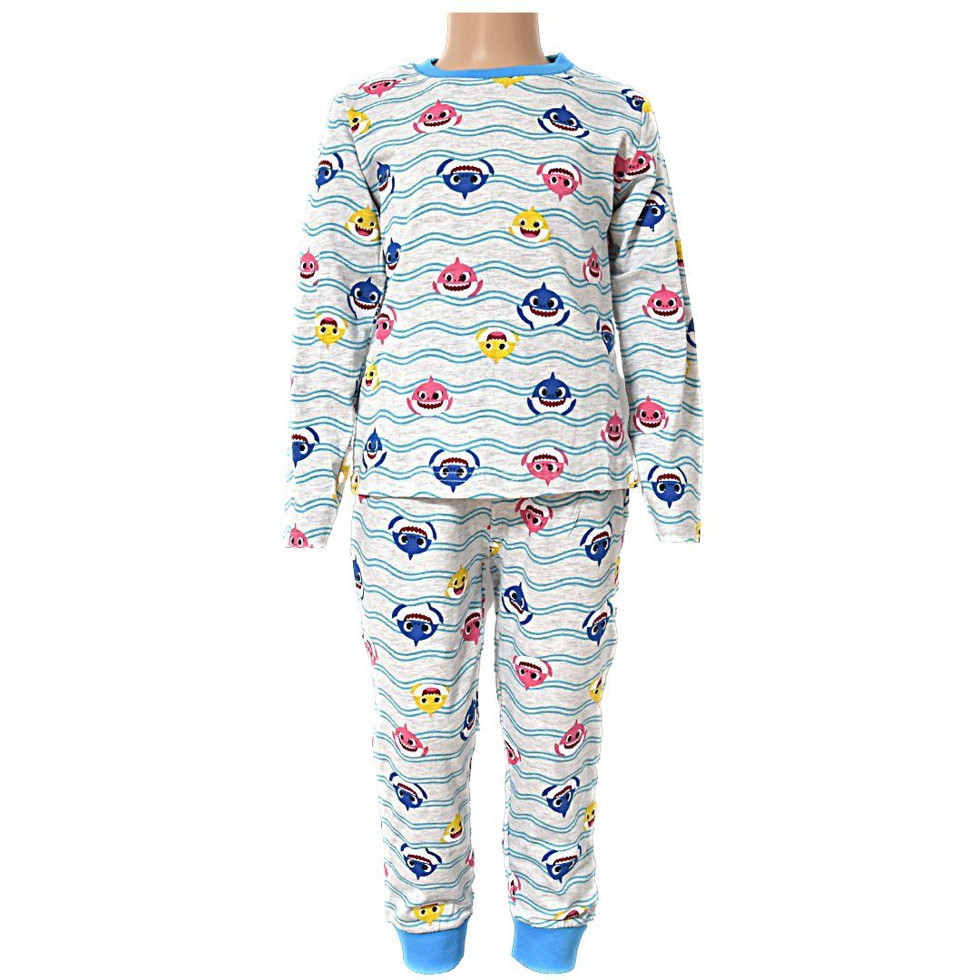 Baby Shark Schlafanzug (2 tlg) Kinder Pyjama langarm Gr. 92-116 cm