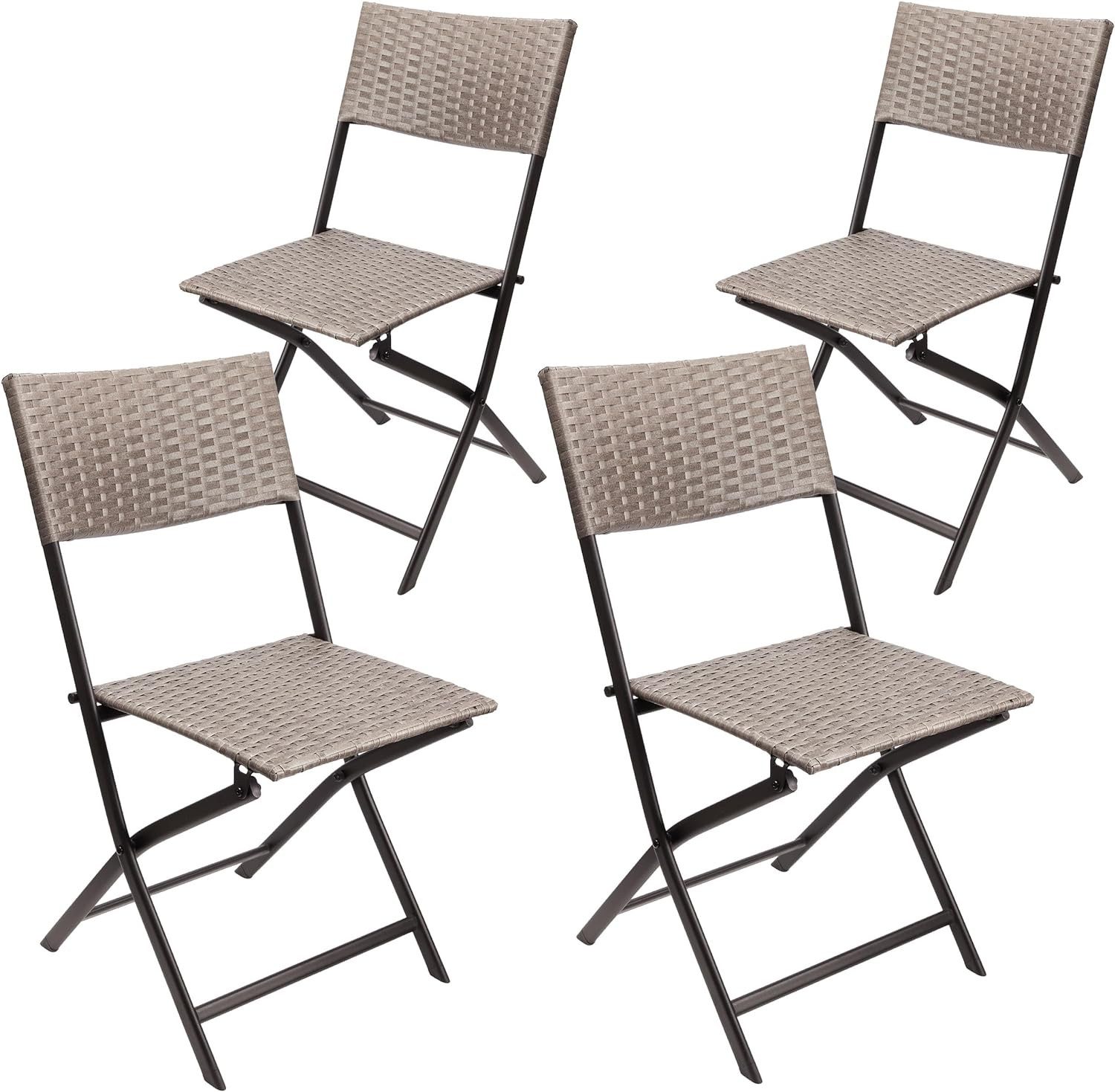 BRUBAKER Campingstuhl Toskana - Polyrattan Klappstuhl günstig online kaufen