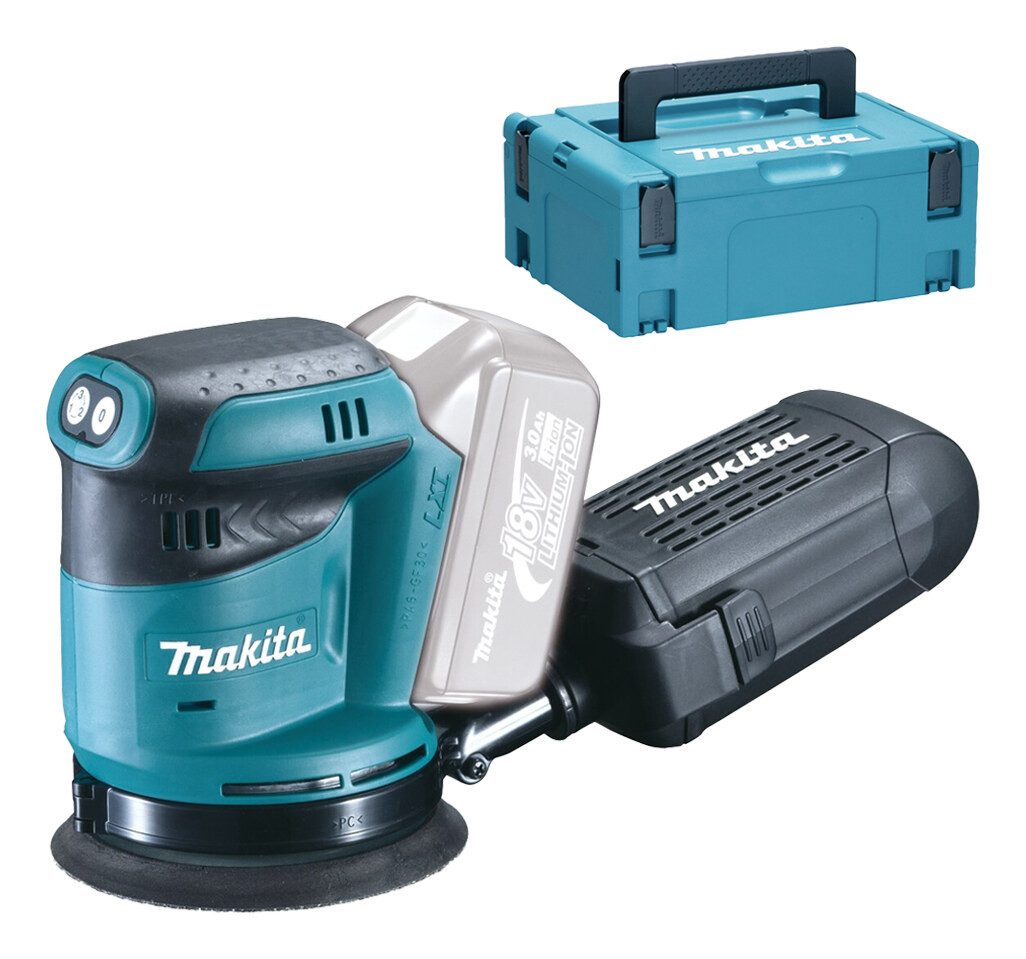 Makita Akku-Exzenterschleifer, 18V, DBO180ZJ, 125 mm, Ohne Akku - im MAKPAC