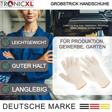 TronicXL Unterziehhandschuhe 240 Paar Grobstrick Arbeitshandschuhe Fleischer Metzger Mechaniker Atmungsaktiv, gutes Tastempfinden