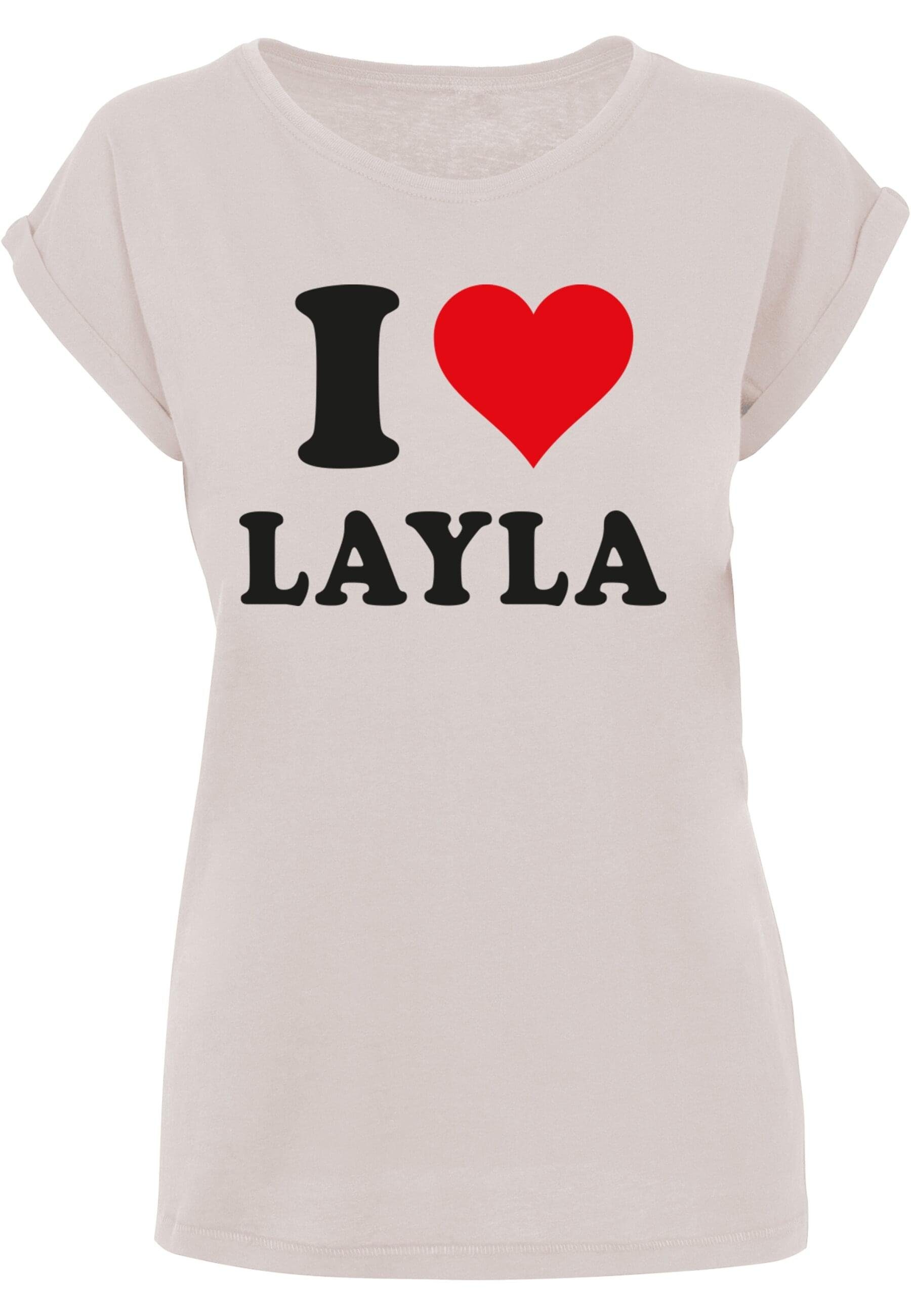 Merchcode T-Shirt Damen Ladies I Love Layla T-Shirt (1-tlg)