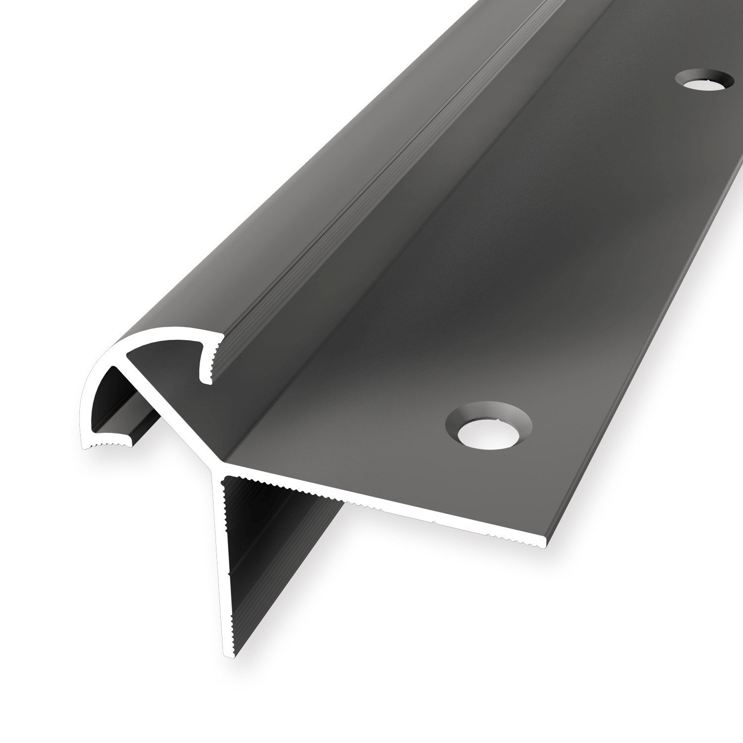 Küberit Treppenkantenprofil 40 x 50 x 2500 mm Winkelprofil Edelstahl Gebohrt Aluminium