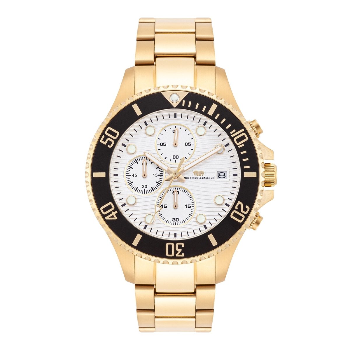 Rhodenwald & Söhne Chronograph Nightstorm gelbgold Nightstorm, Armband aus günstig online kaufen