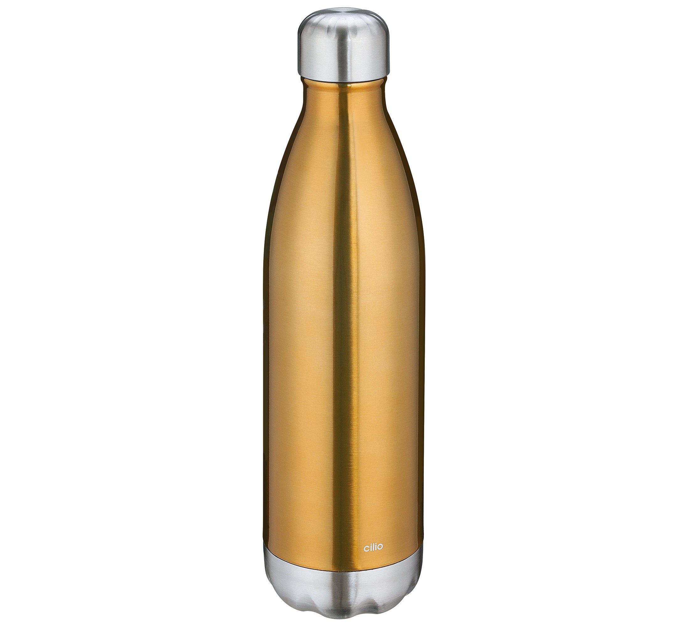 Cilio Thermoflasche Trinkflasche Isoliertrinkflasche Edelstahl cilio ELEGANTE 0,75l gold