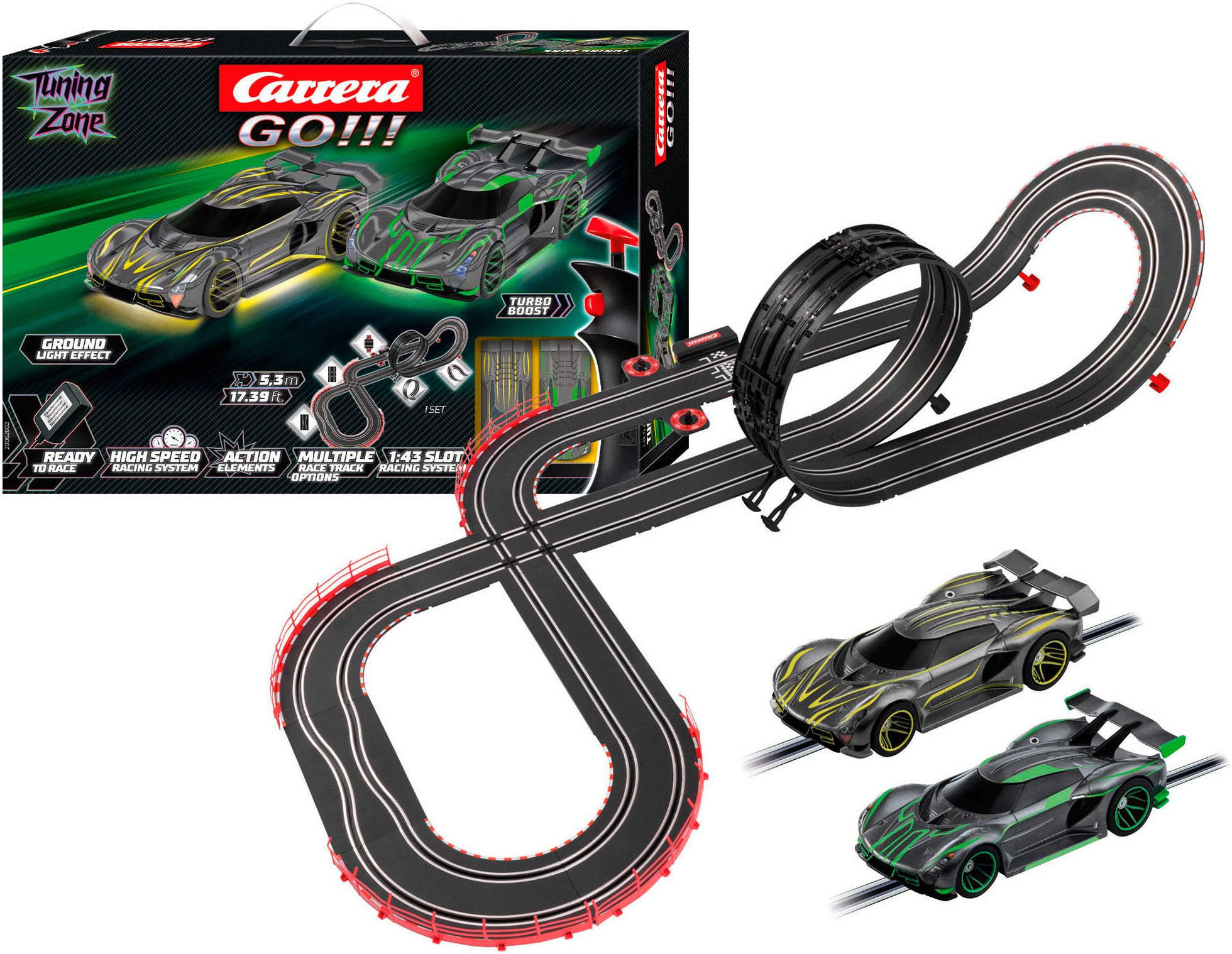 Carrera® Autorennbahn Carrera GO!!! Tuning Zone mit futuristischen Hypercars (Streckenlänge 5,3 m)