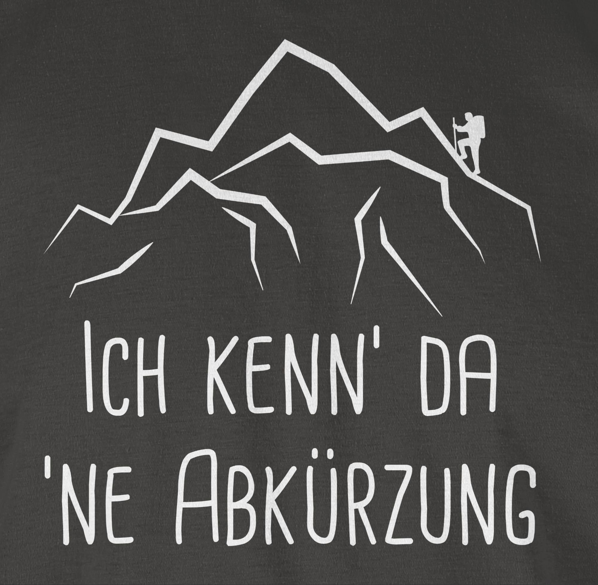 MoonWorks T-shirt Uomo Divertente MTB | Scritta Tedesca 'Ich Kenn Da Ne Abkürzung', Cotone 100%, Taglio Comodo, Nero M