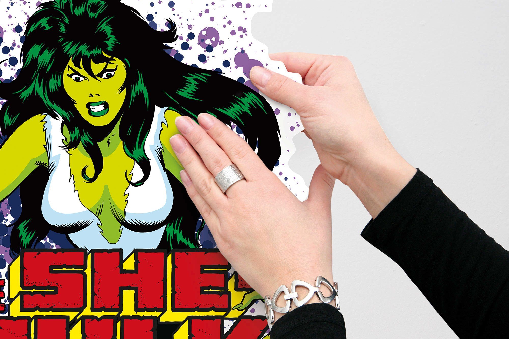 She-Hulk Wandtattoo (Breite Wandtattoo selbstklebendes Komar Comic St), Classic 50x70 Höhe), (1 cm x
