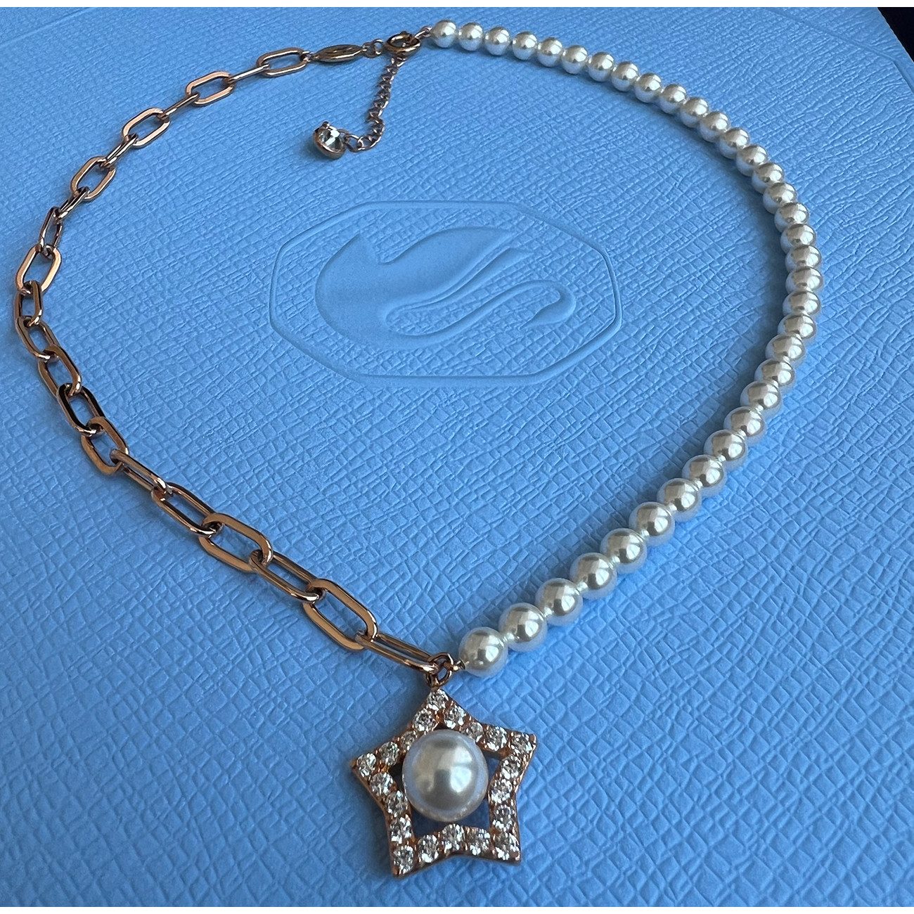 Swarovski Kette mit Anhänger goldfarben...