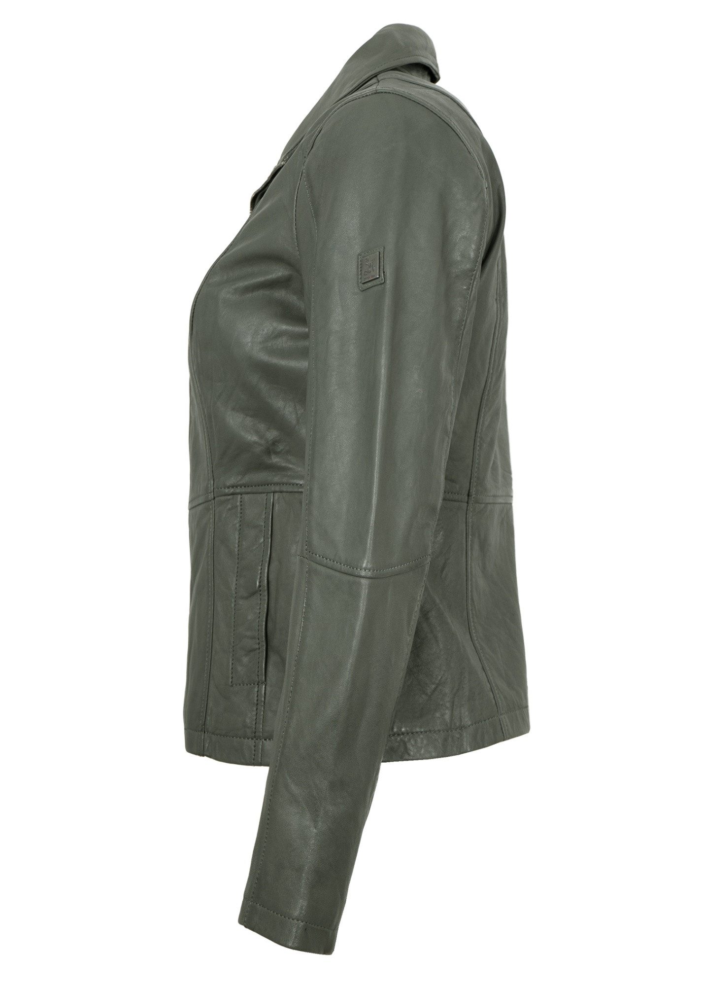 Otto Kern Lederjacke Lotta OTTO KERN - Damen Lederjacke Lammnappa grau-oliv günstig online kaufen