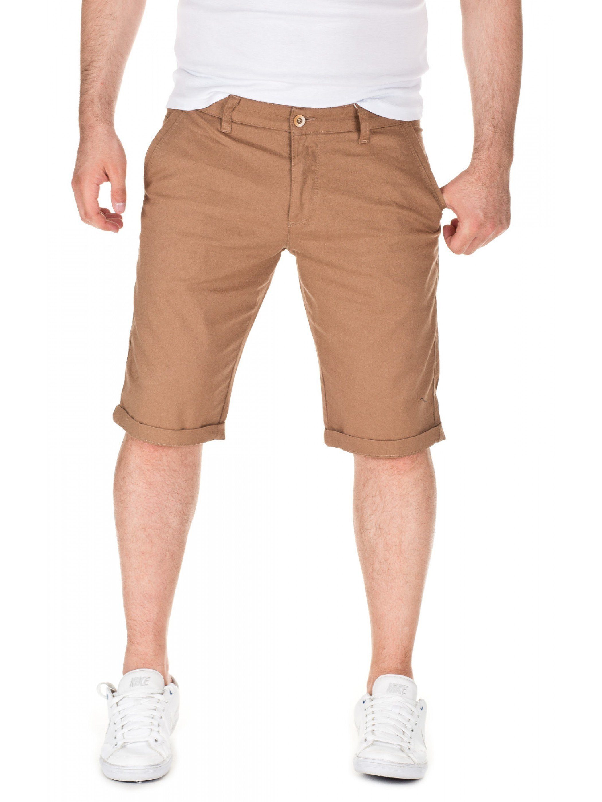 Chino 2000) - Shorts WOTEGA Alex WOTEGA in Braun Unifarbe shorts (camel