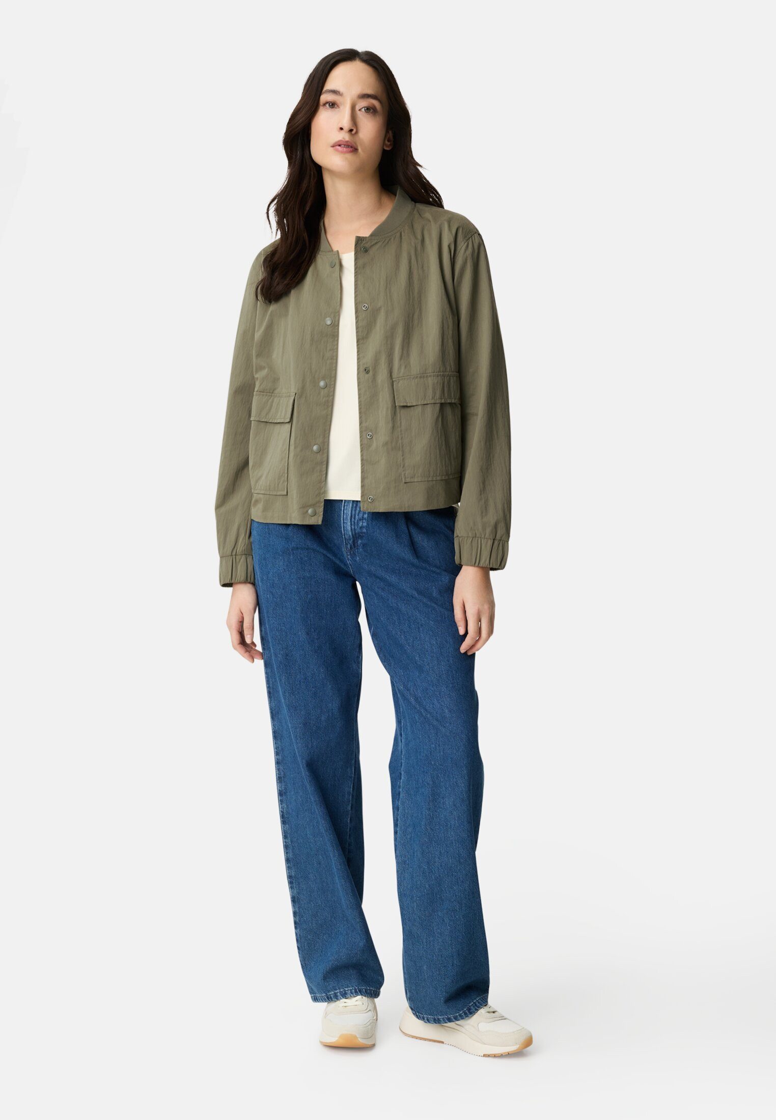 camel active Jackenblazer mit Bomberkragen Langarm Stehkragen