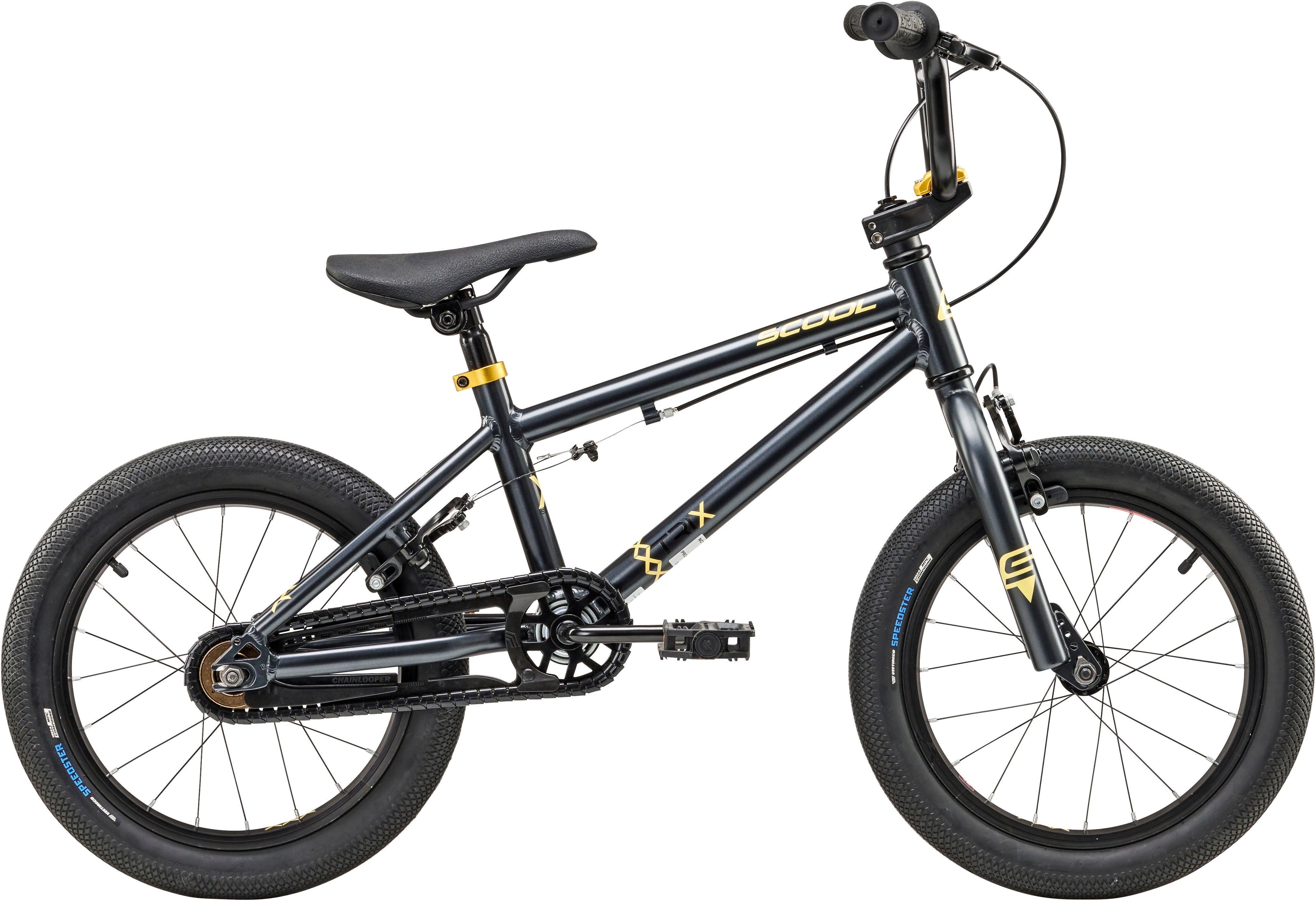 S’COOL Kinderfahrrad S'COOL XtriX mini 16-1S FW - Dark Grey/Beige, 1 Gang, ohne Schaltung, Chainlooper