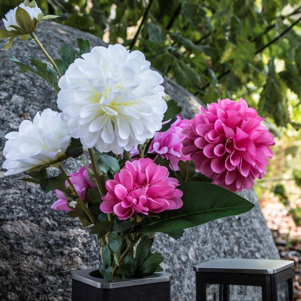 2474U, echt aus (Dahlia), Dahlie täuschend 50 cm, künstlich, Höhe Kunstblume Dahlien Blumenstrauss *Gemischter naturgetreu,