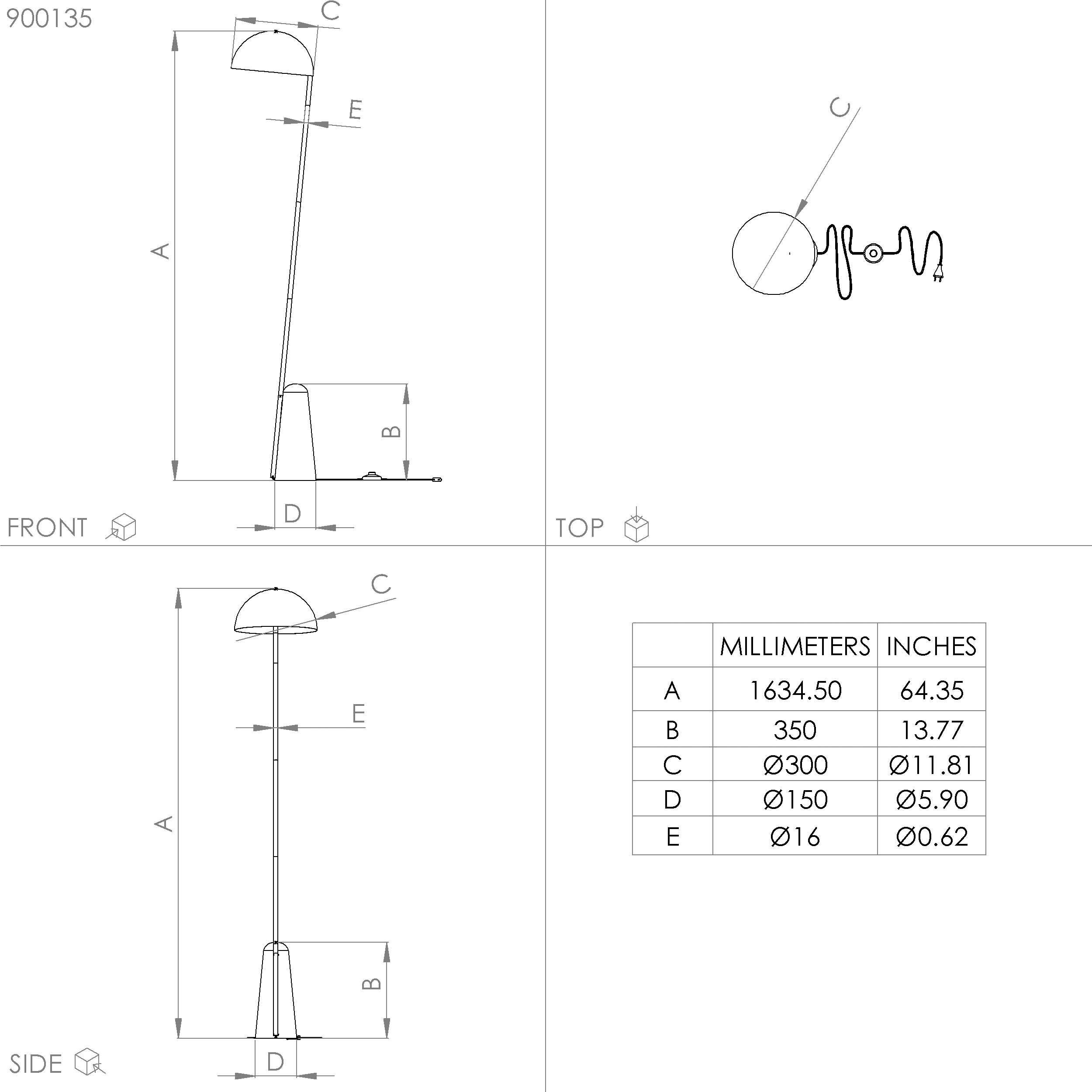 Stehlampe in aus Stahl Leuchtmittel 1X40W wechselbar, E27 und weiß - - ohne ARANZOLA, exkl. Leuchtmittel, schwarz EGLO Stehleuchte