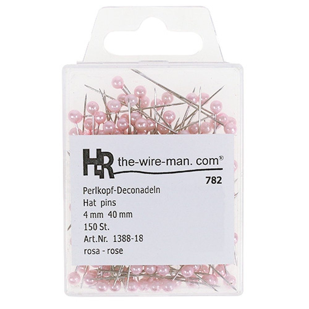H&R The wire man Bastelperlen Elegante Perlkopfnadeln für kreative florale Dekorationen, 150 Stück