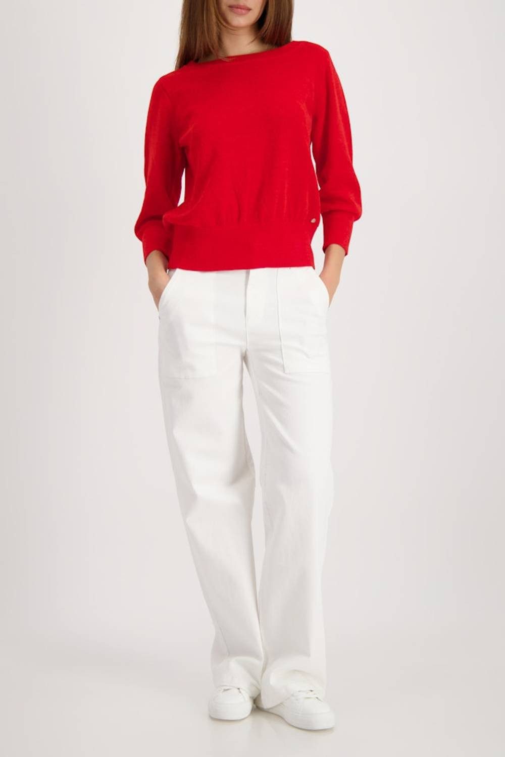 Monari Rundhalspullover 410236 Strickpullover