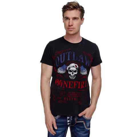 Rusty Neal T-Shirt mit trendigem Markenprint