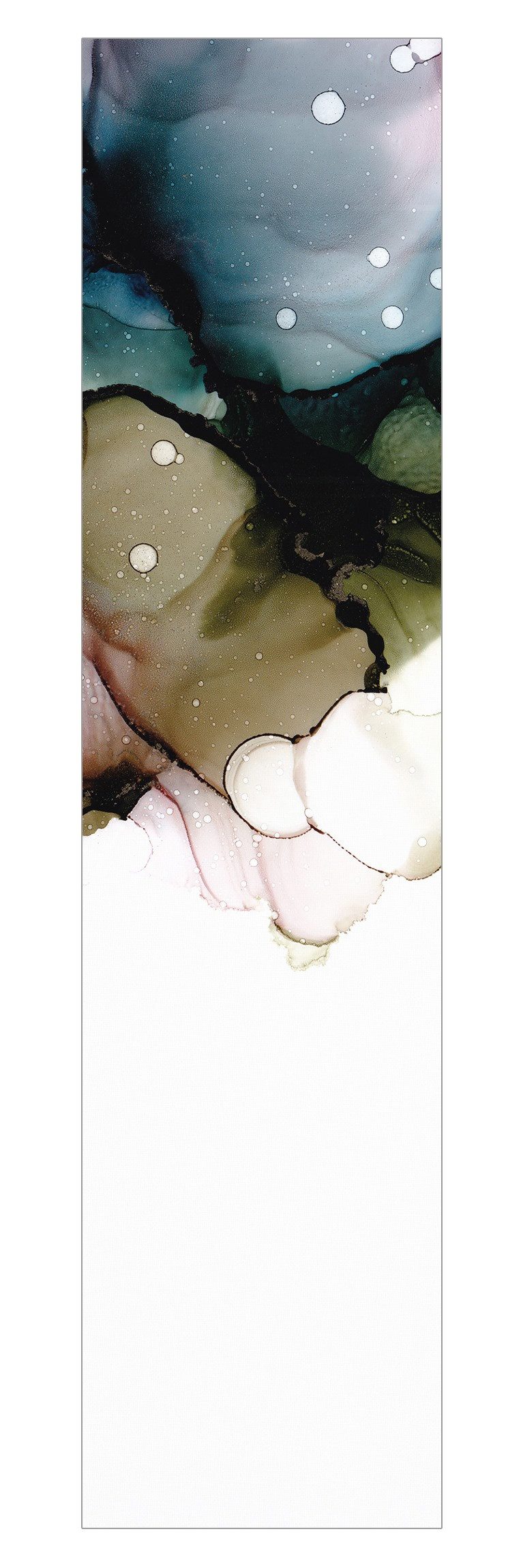 Bilderdepot24 Schiebegardine modern Flächenvorhang blickdicht Blumenbogen mit Gold (1 St), halbtransparent, Wohnzimmer große Flächengardine lichtdurchlässig für Klemm-System