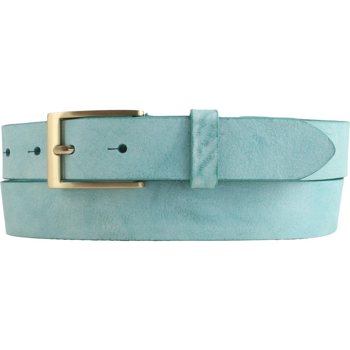 Ledergürtel Herren-Gürtel aus weichem Vollrindleder Vintage-Look 3 cm - Leder-Gürt