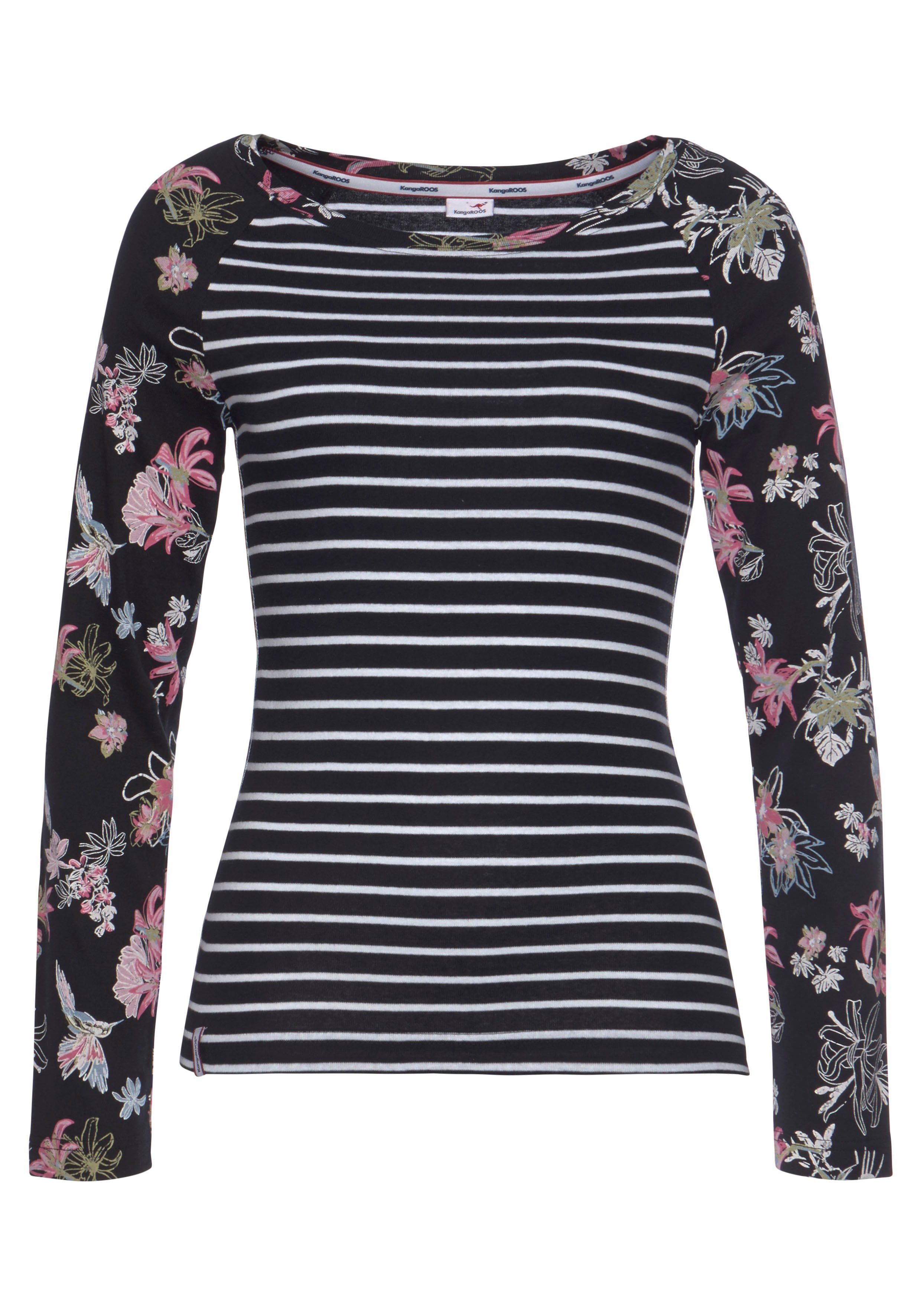 KangaROOS Langarmshirt Langarm, sehr figurbetont, aus Baumwolle. Reduzierter Preis € 24,49. Unverbindliche Preisempfehlung € 34,99, (€ 24,49 pro 1 Stk)