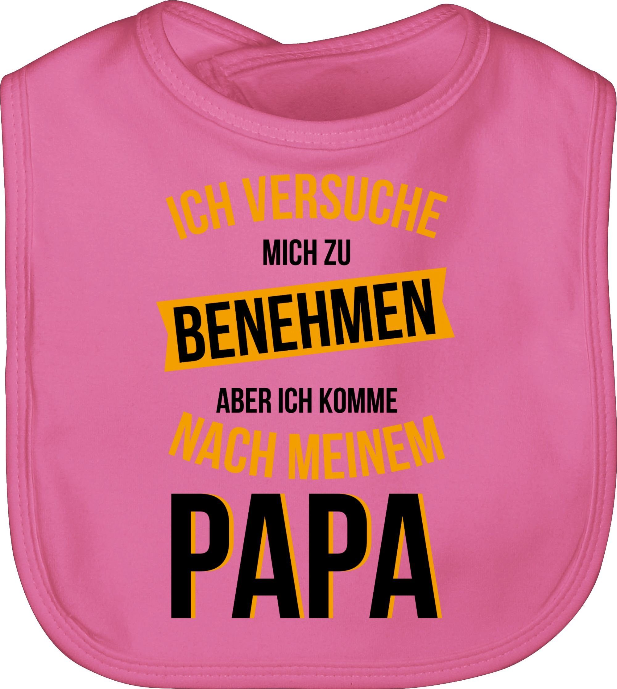 Shirtracer Lätzchen Ich versuche mich zu benehmen aber ich komme nach meinem Papa - schwar, Sprüche Baby