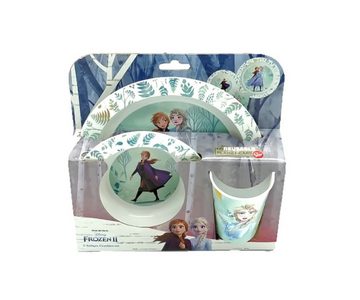 Stor Kindergeschirr-Set Frozen Disney Die Eiskönigin Kindergeschirr 3er Set Elsa Anna