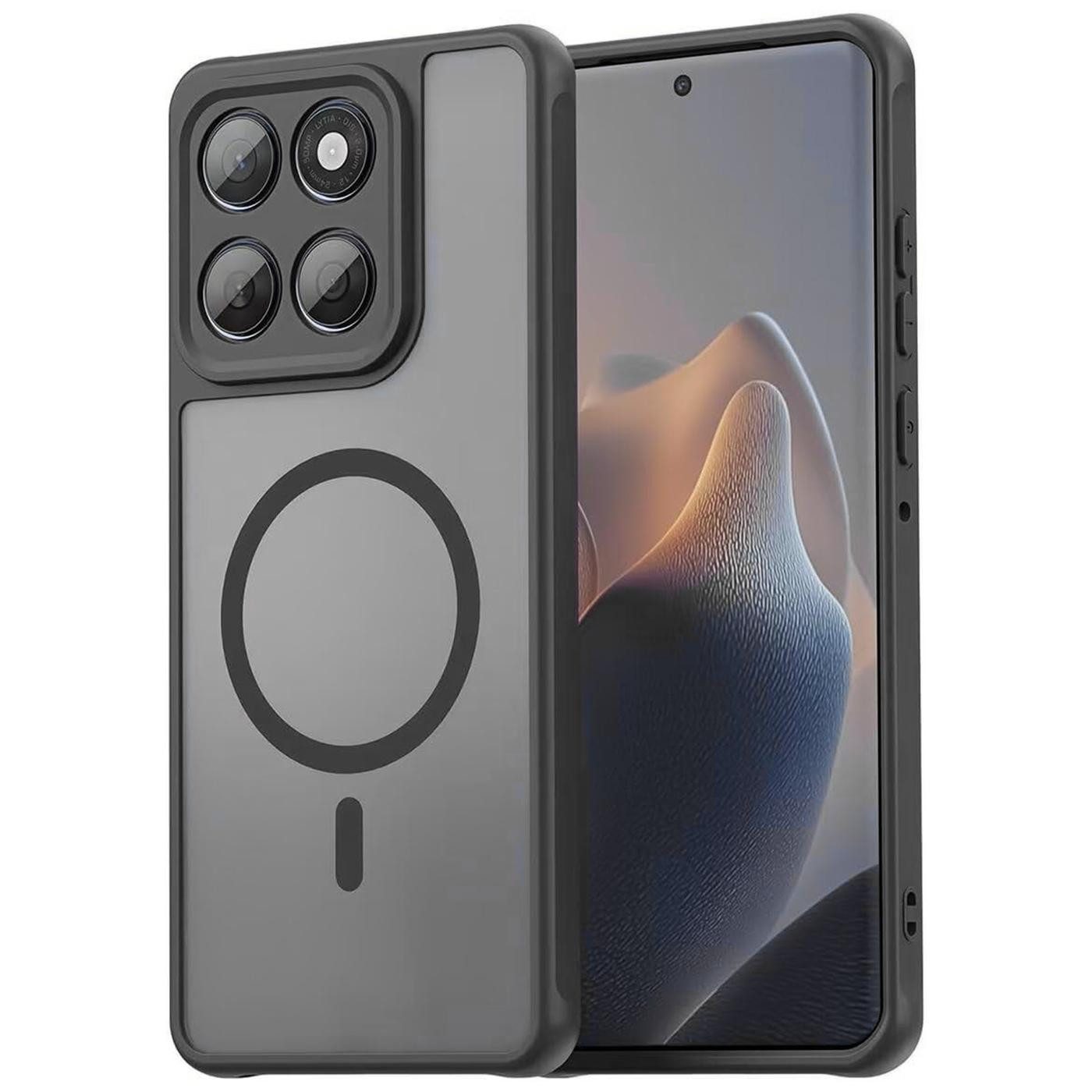 CoolGadget Handyhülle Magnet-Hülle für Motorola Edge 60 5G Schutzhülle magnetisch 6,67 Zoll, Hülle Matt Stoßfest kompatibel mit QI-Laden Zubehör Kameraschutz Case