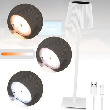 oyajia LED Tischleuchte Kabellose LED Tischlampe, Touch-Dimmen Wiederaufladbarer 8000-mAh-Akku, LED fest integriert, Kaltweiß/Naturweiß/Warmweiß, Abnehmbar Eisen Tischlampe mit USB-C, für Esszimmer Schlafzimmer Café