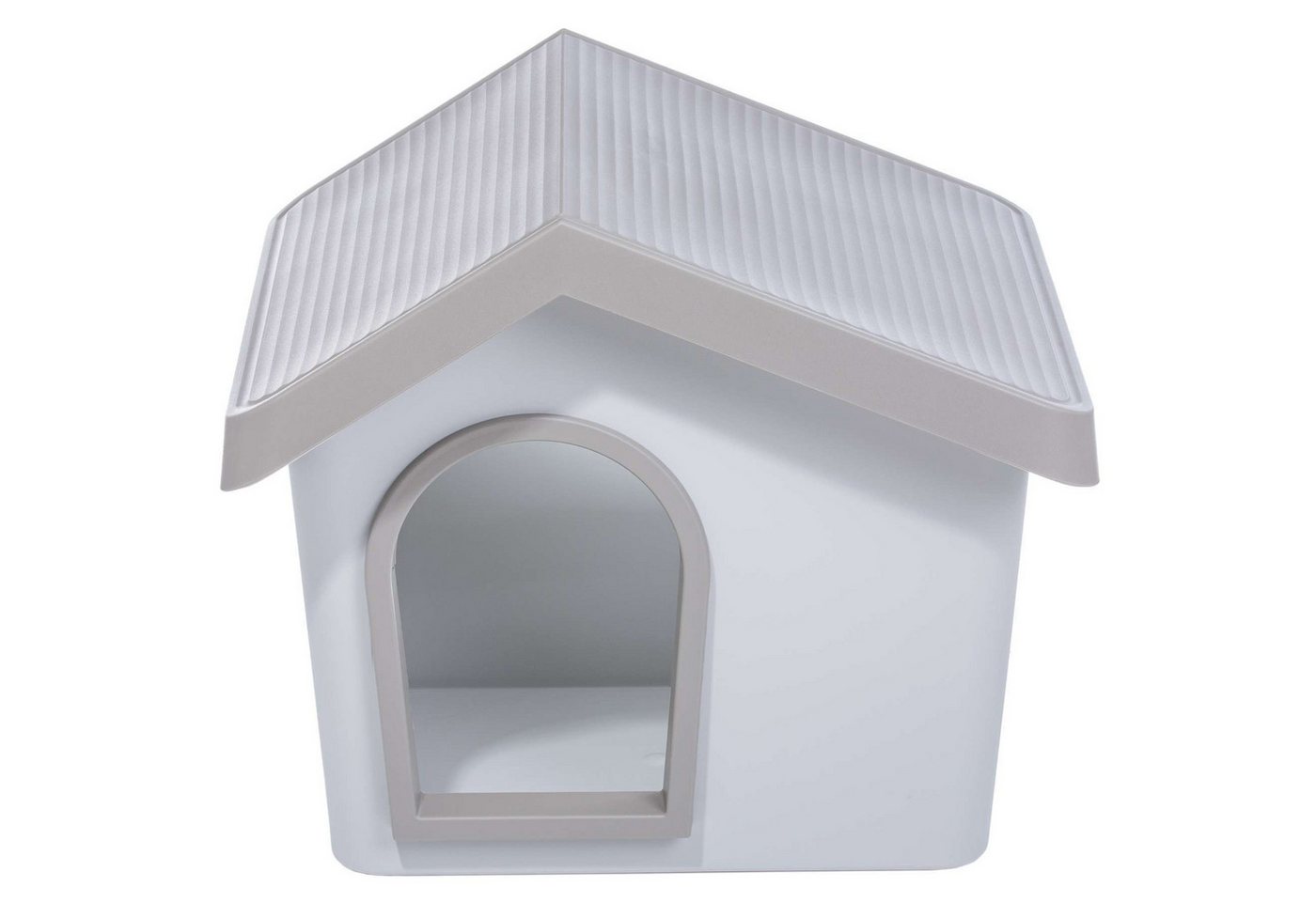 Thumbnail - PETGARD Tierhöhle Hunde- und Katzenhaus Hundehütte aus Kunststoff Beige-Grau