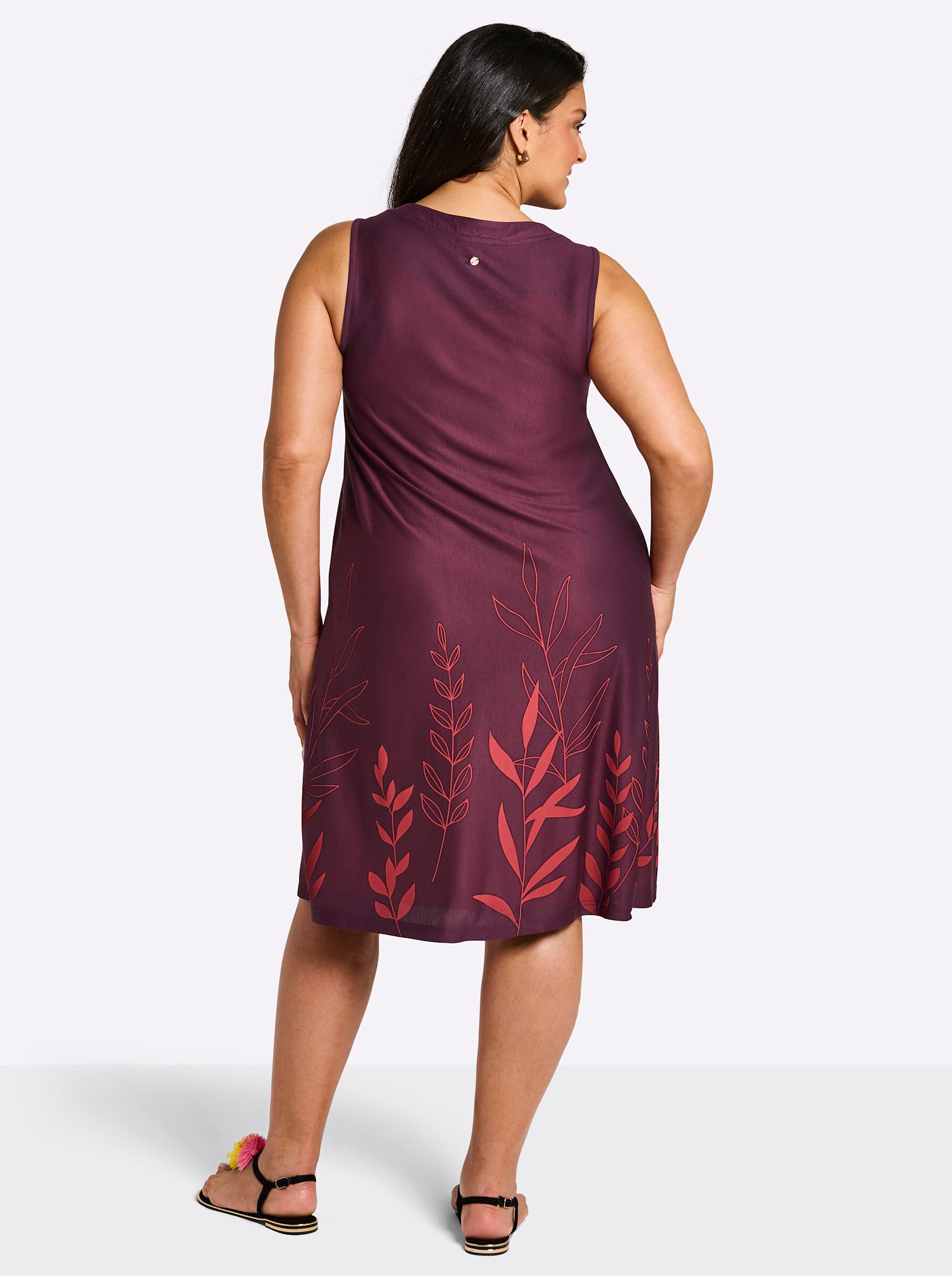 Sheego Strandkleid Jersey-Kleid Ärmellos