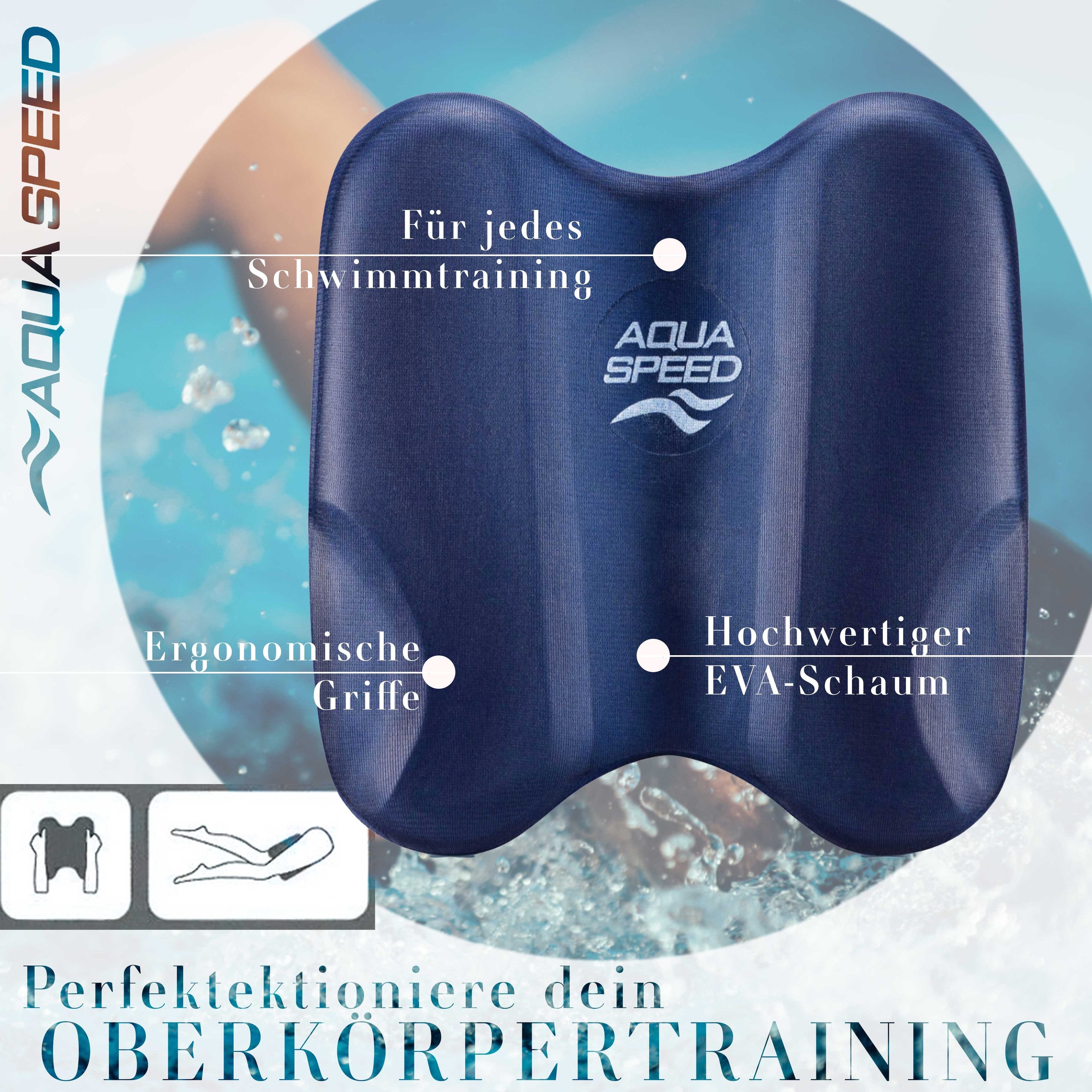Aqua Speed Schwimmbrett PullKick Schwimmhilfe 2-in-1 Pull Buoy & Kickboard günstig online kaufen