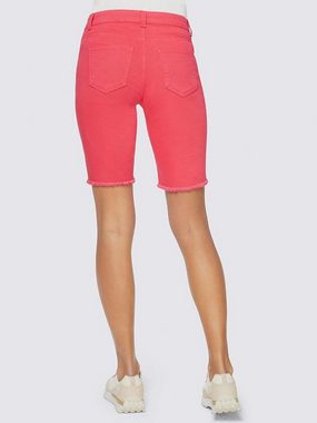 heine Push-up-Jeans LINEA TESINI Damen Designer-5-Pocket-Jeansshorts, grapefruit