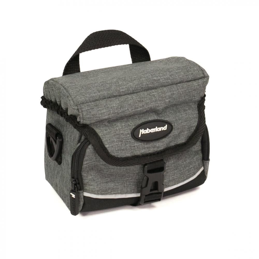 Haberland Fahrradtasche Haberland Lenkertasche 2l Mini grau - kompakte Lenkertasche für Alltag